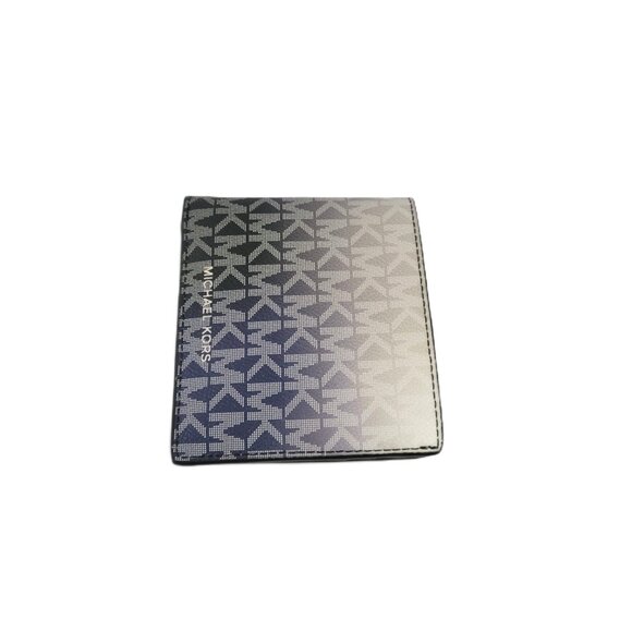 Michael Kors Cooper Billfold ID Wallet Bifold Black Multi MK Ombre Logo - Picture 5 of 6